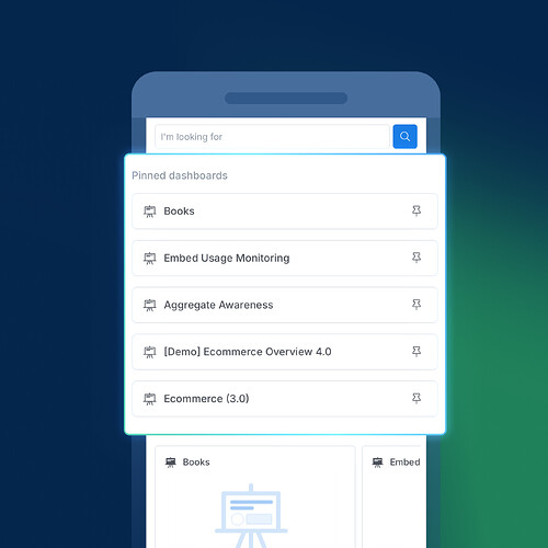 Pinned dashboards on mobile