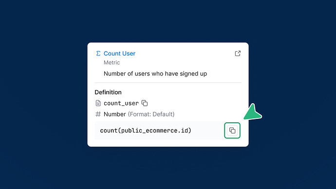 Support copy button in metric definition popover