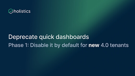 Deprecate quick dashboards for new 4.0 accounts
