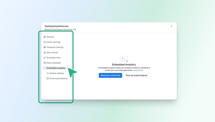 UX roundup - dashboard preferences